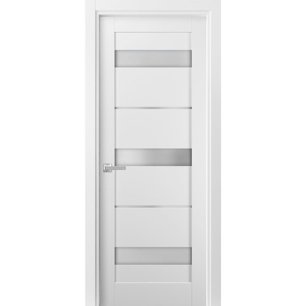 Sartodoors French Interior Door, 30" x 80", White QUADRO4055ID-WS-30